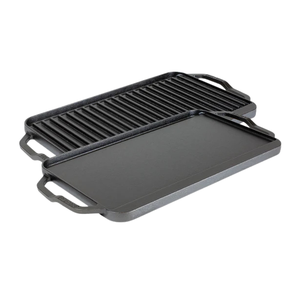 Chef Collection 19.5x10in Cast Iron Reversible Grill/Griddle