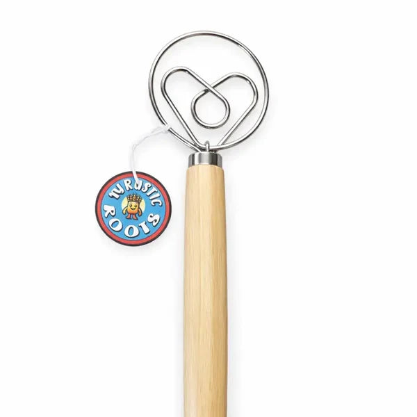 13" Danish Dough Whisk - Heart