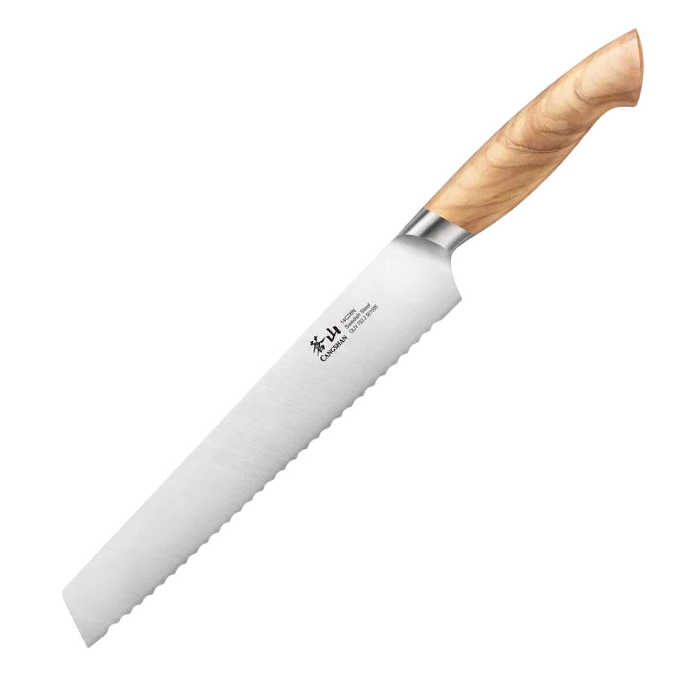 OLIV Series 8-Inch Bread Knife, Forged Swedish 14C28N Steel