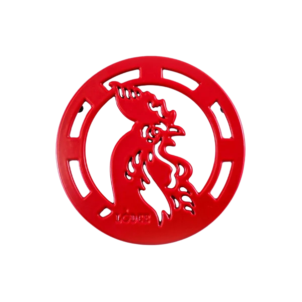 8" Red Rooster Cast Iron Trivet