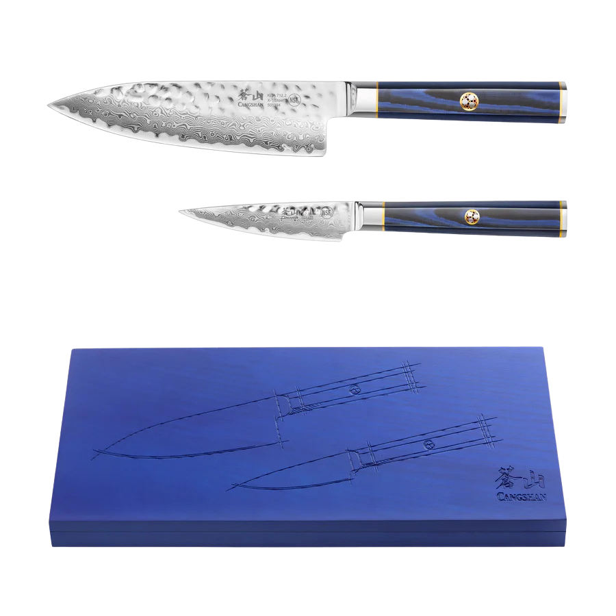 KITA Series 2-Piece Starter Knife Set, High Carbon X-7 Damascus Steel