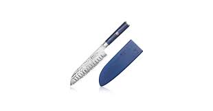 KITA Series Santoku Knife with Sheath, High Carbon X-7 Damascus Steel