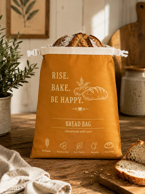 Rise, Bake, Be Happy Bread Bag