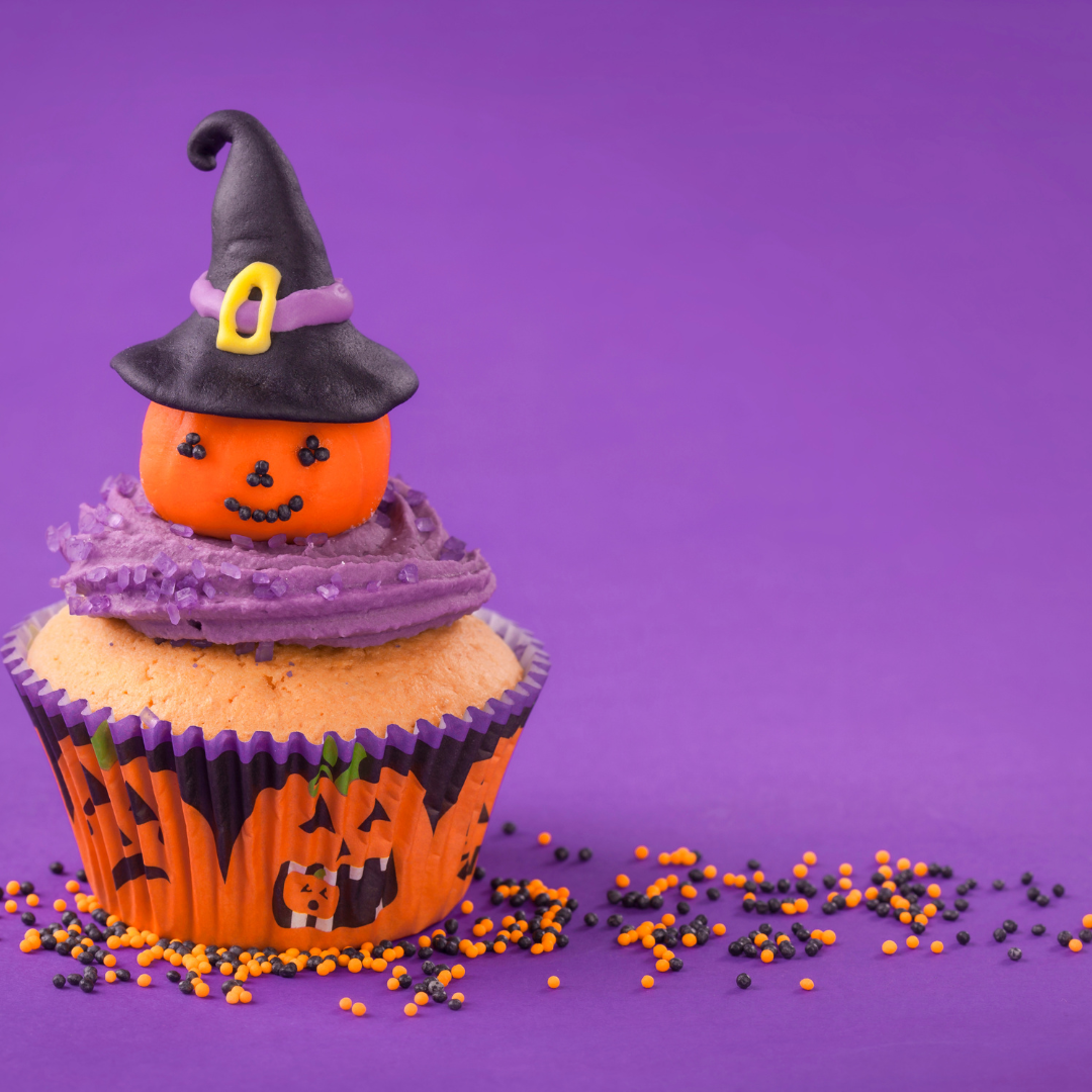 1-Hour Spooky Cupcakes with Karen! Wednesday, Oct. 7th, 6-7PM