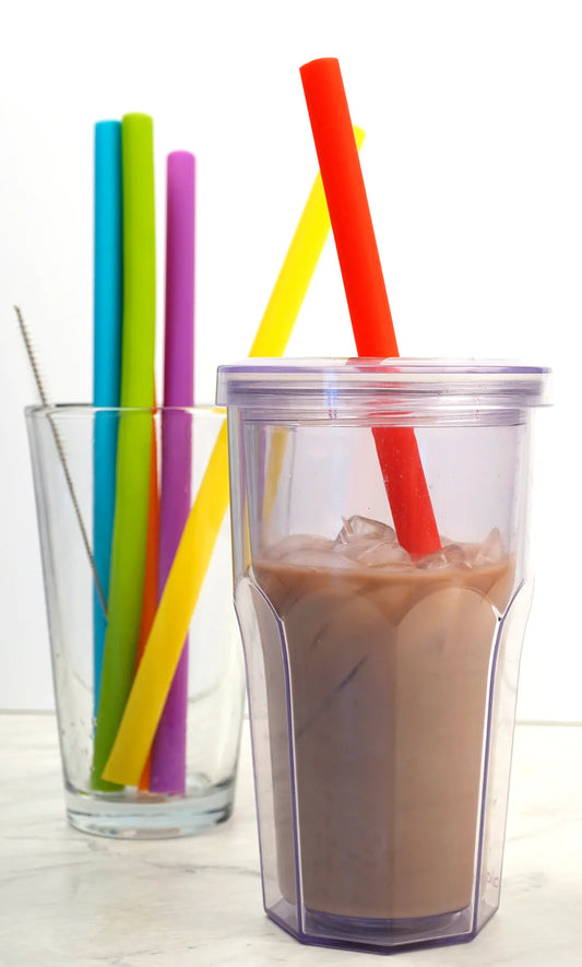 Silicone Smoothie Straw - Set of 6