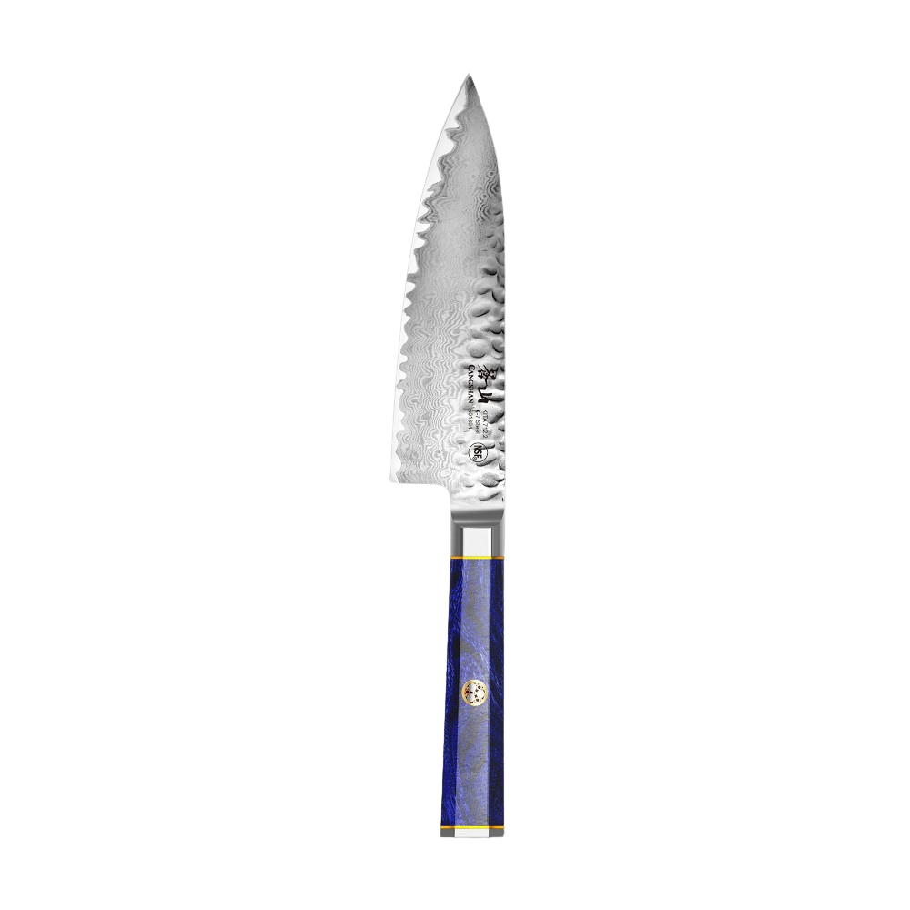 KITA Series 6-Inch Chef's Knife with Sheath, High Carbon X-7 Damascus Steel with Sheath