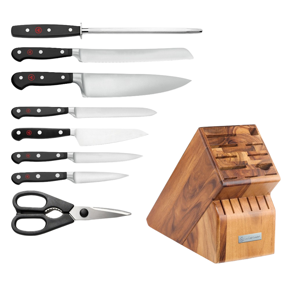 Classic 9 Pc. Block Set - Acacia