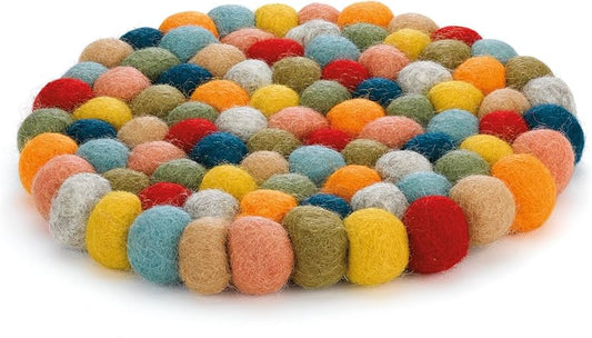 Colore Virgin Wool Round Trivet - 8"