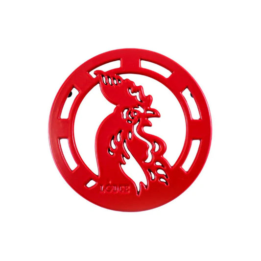 8" Red Rooster Cast Iron Trivet