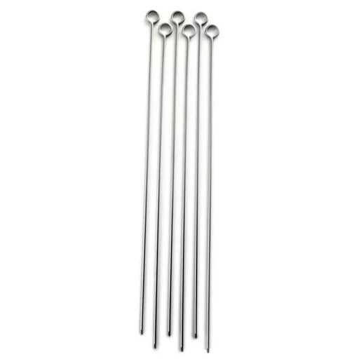 Stainless Steel Skewers 12" - Set of 6