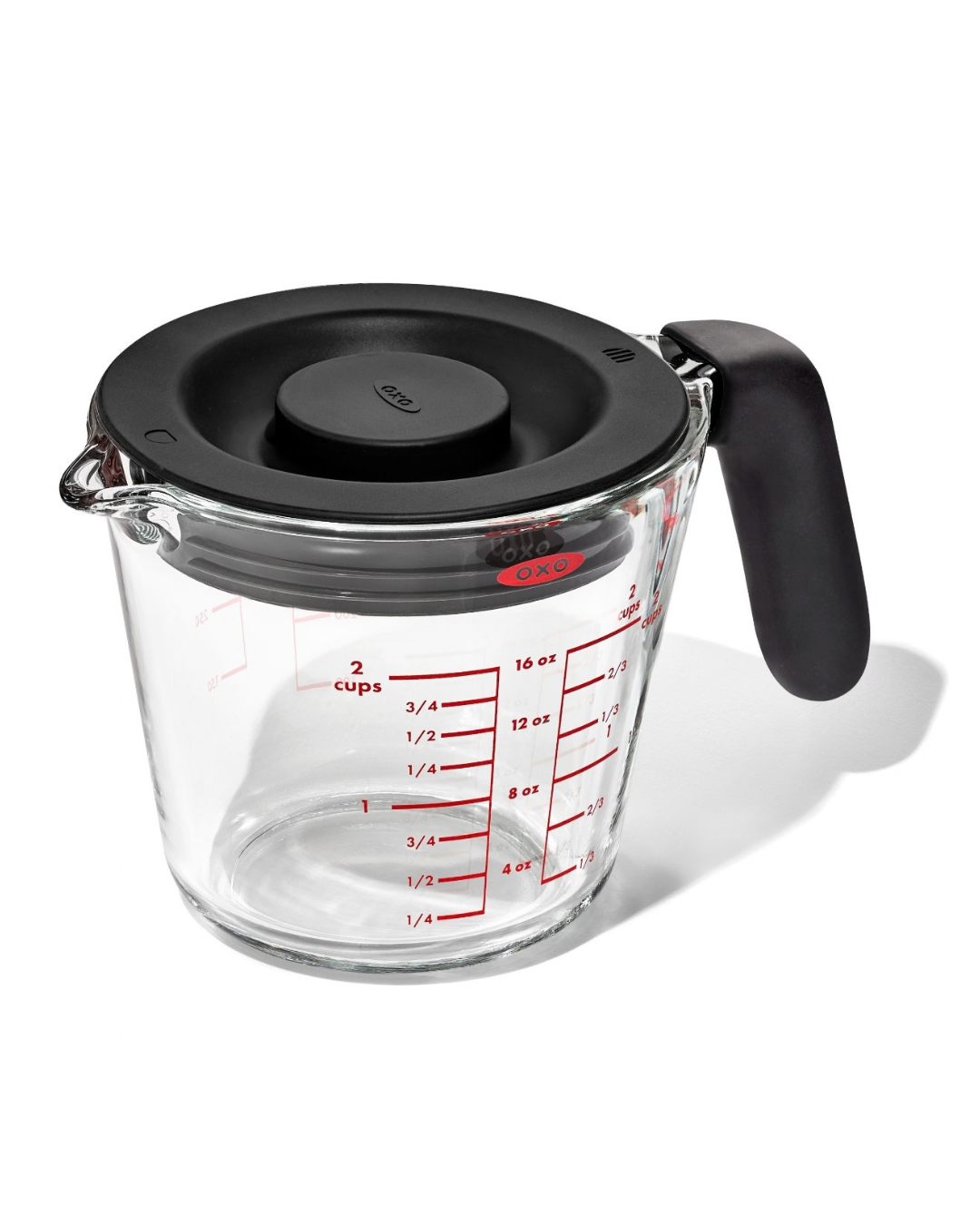 2 Cup Glass Measuring Cup with Lid