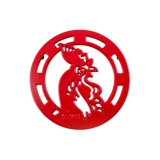 8" Red Rooster Cast Iron Trivet