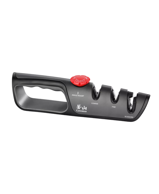3-Stage Adjustable 14-24 Degree Professional Knife + Scissor Sharpener