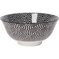 Bowl Black White Geo 6"