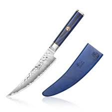 KITA Series 6-Inch Boning Knife with Sheath, High Carbon X-7 Damascus Steel