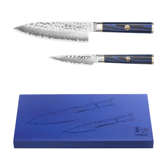 KITA Series 2-Piece Starter Knife Set, High Carbon X-7 Damascus Steel