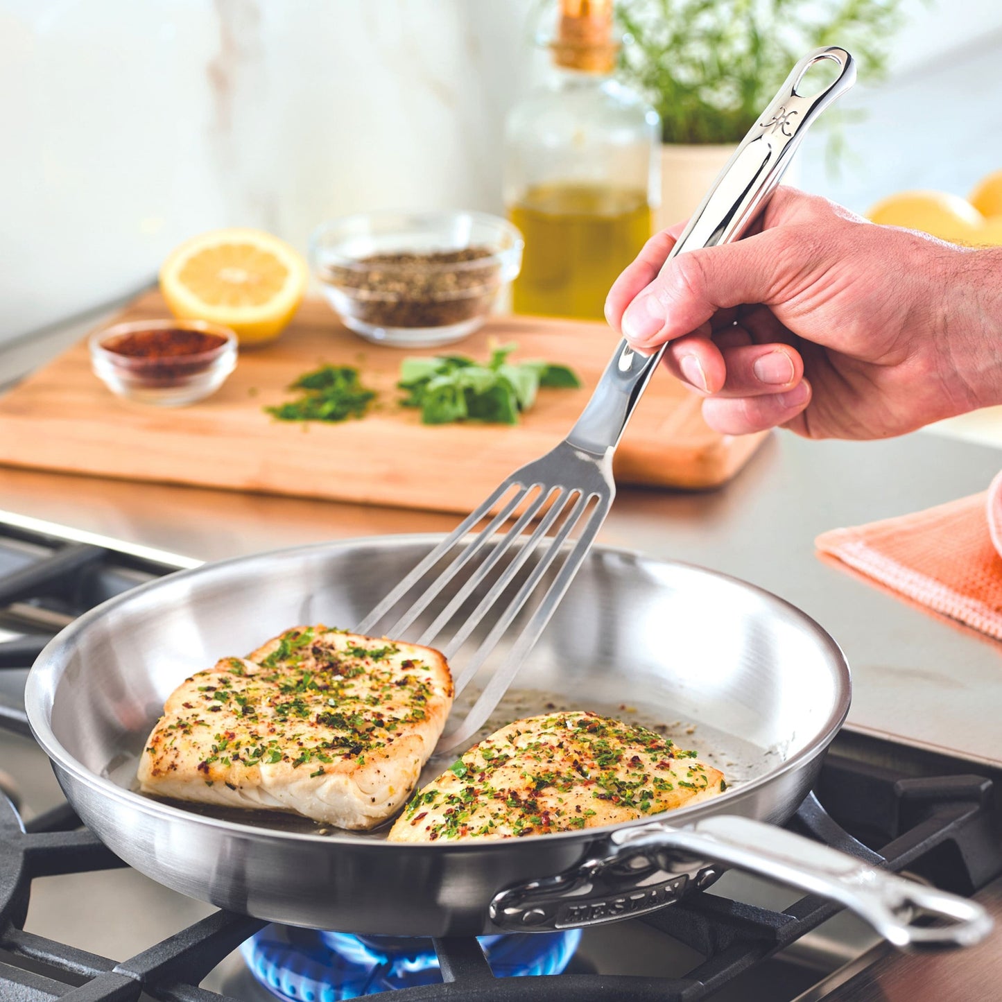 Stainless Steel Flexible Fish Spatula, 13"