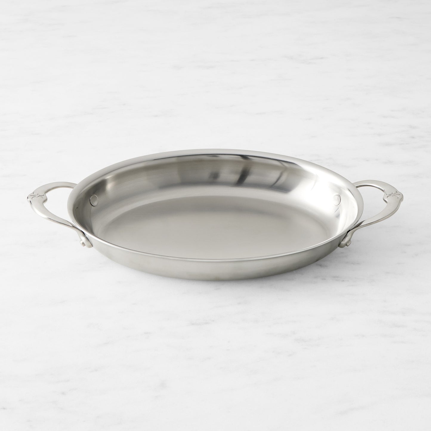2 qt Oval Clad SS Au Gratin