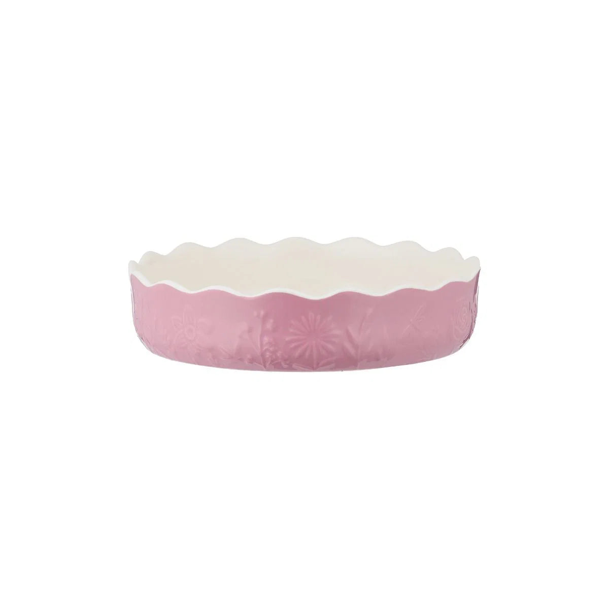 Pie Dish Pink- In The Meadow