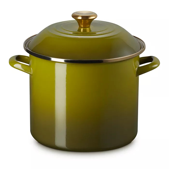 10 QT Signature Stockpot - Olive & Gold